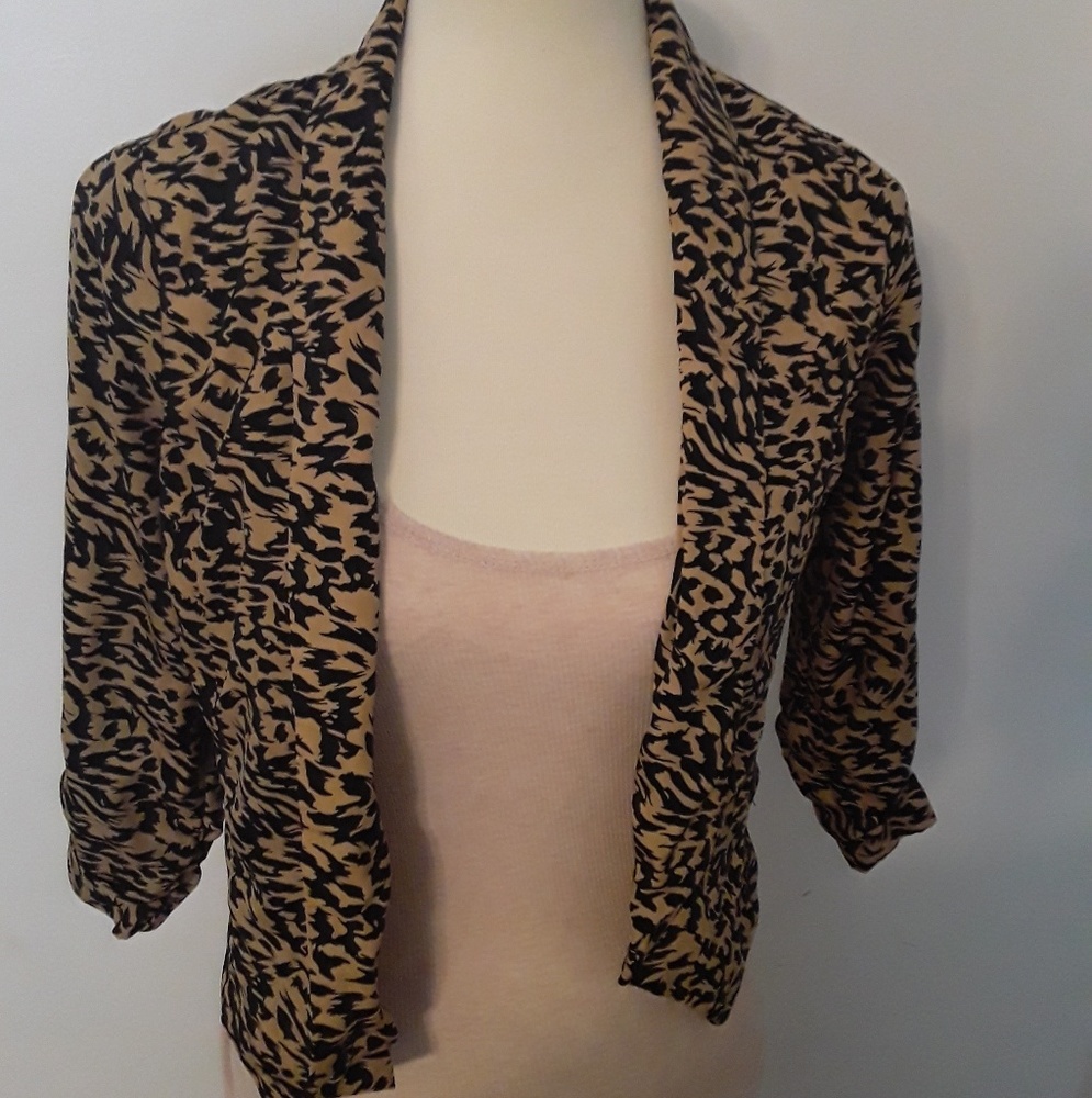 Animal print blazer
